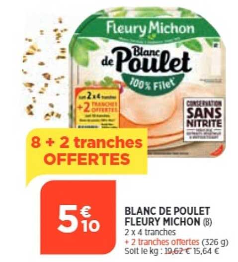 blanc de poulet fleury michon