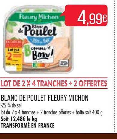 blanc de poulet fleury michon