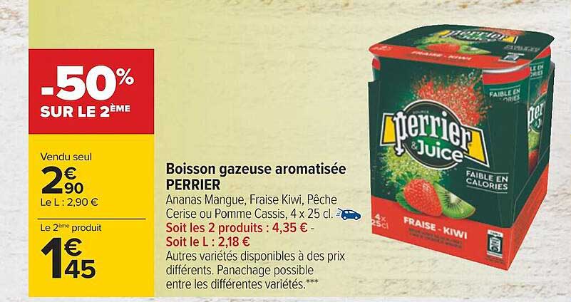 Boisson Gazeuse Aromatisée Perrier