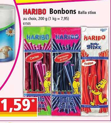 bonbons balla stixx haribo
