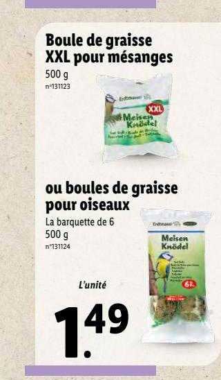Boule De Graisse Xxl Pour Mésanges Ou Boules De Graisse Pour Oiseaux