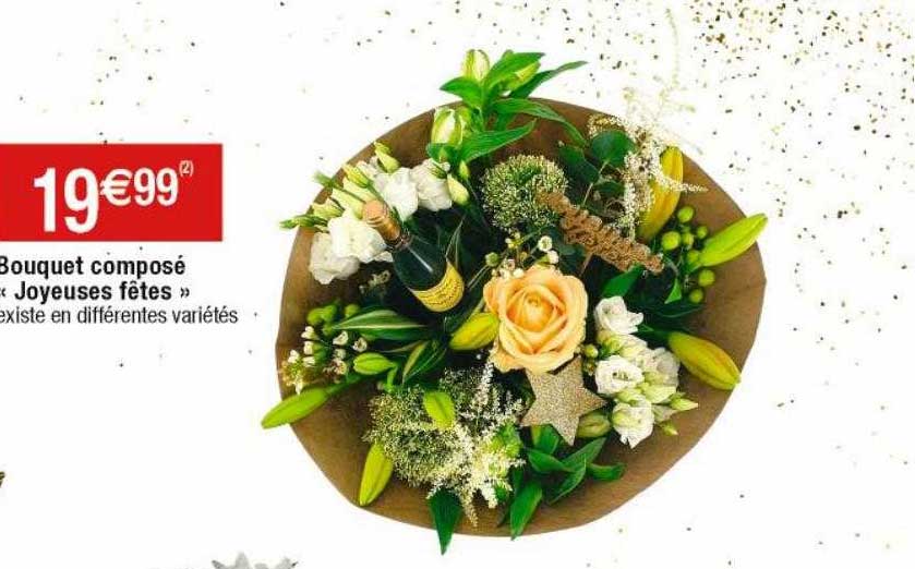 bouquet composé «joyeuses fêtes»