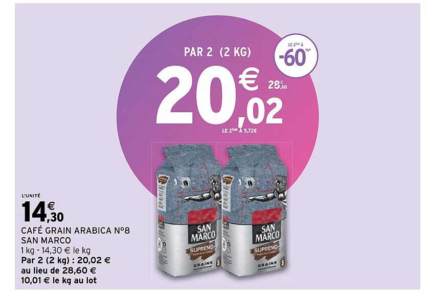 Café Grain Arabica N°8 San Marco