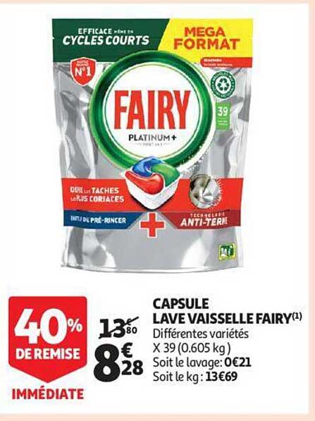 capsule lave vaisselle fairy