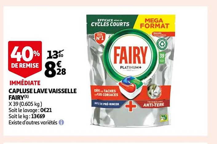 capsule lave vaisselle fairy