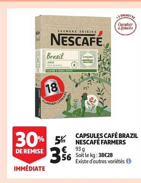 capsules café brazil nescafé farmers