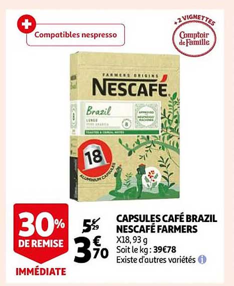 Capsules Café Brazil Nescafé Farmers