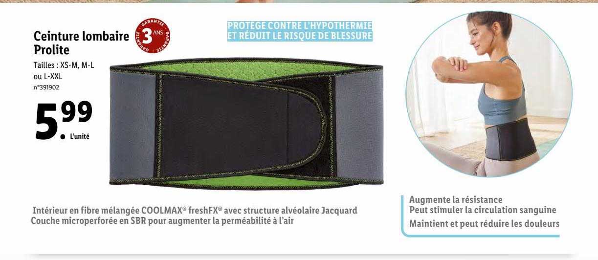 ceinture lombaire prolite