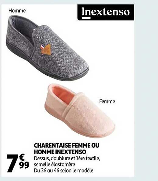 charentaise femme ou homme inextenso