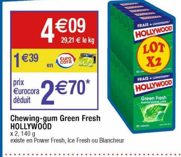 chewing-gum green fresh hollywood