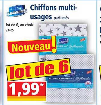 chiffons multi-usages parfumés saubermax