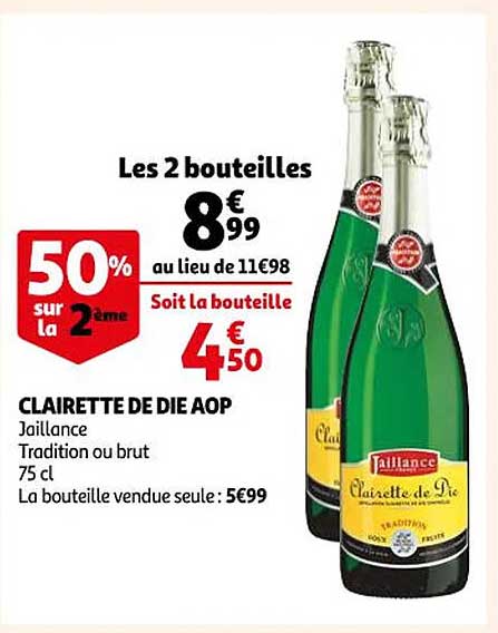 clairette de die aop jaillance tradition ou brut