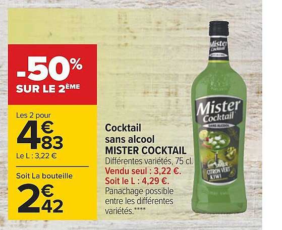 cocktail sans alcool mister cocktail