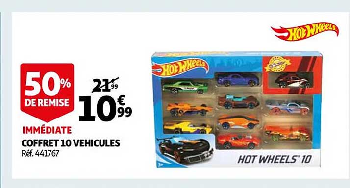 coffret 10 véhicules hot wheels