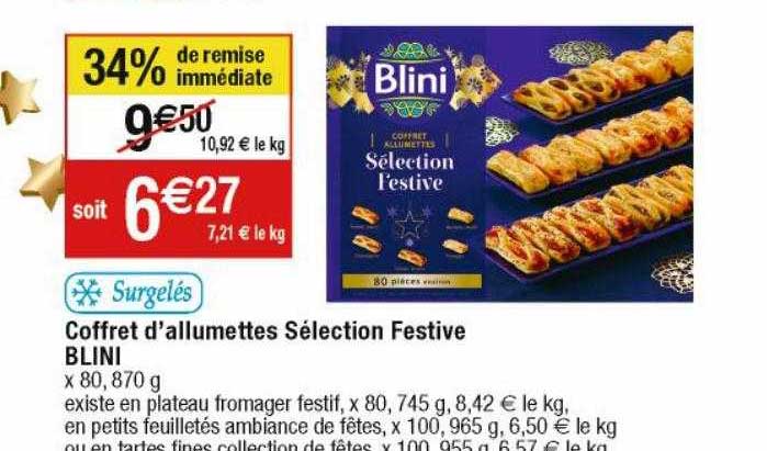coffret d'allumettes sélection festive blini