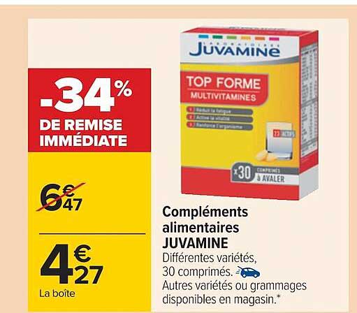 compléments alimentaires juvamine