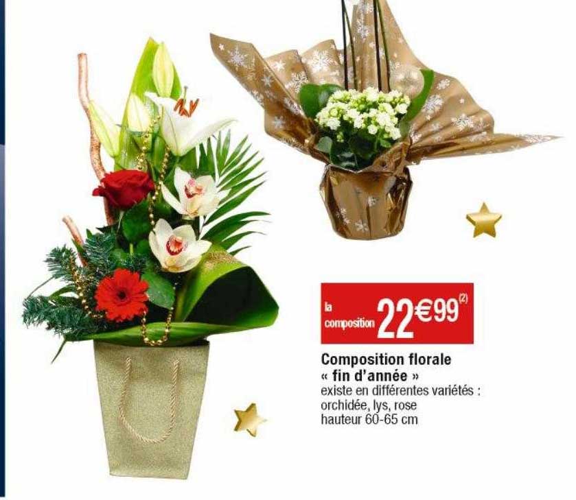 composition florale «fin d'année»