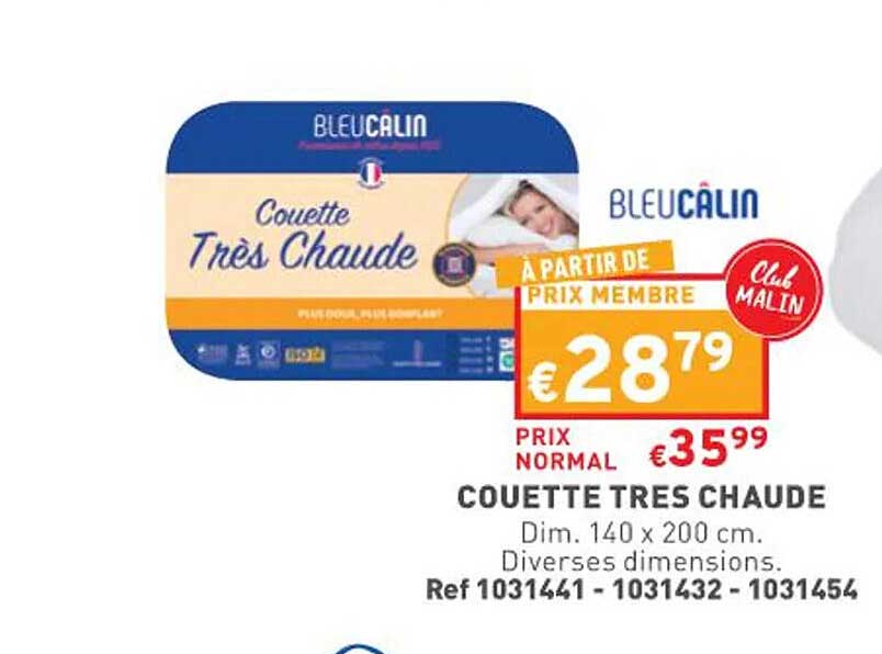 couette très chaude bleu câlin