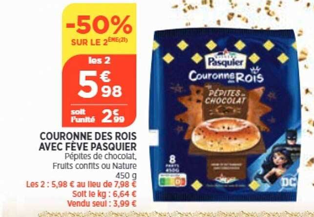 couronne des rois avec fève pasquier