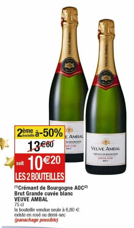 crémant de bourgogne aoc brut grande cuvée blanc veuve ambal