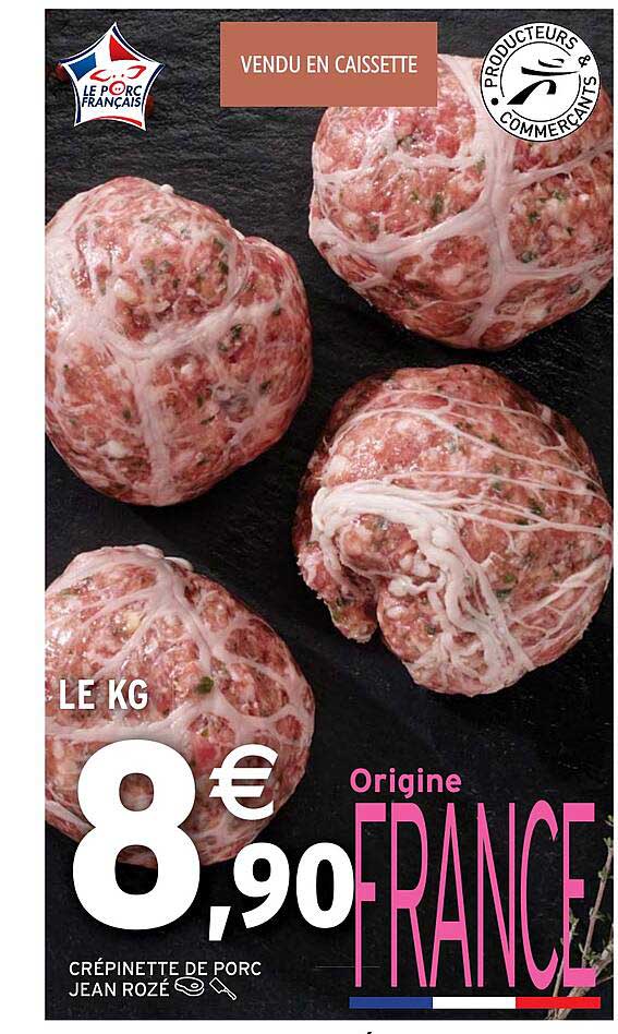 crépinette de porc jean rozé