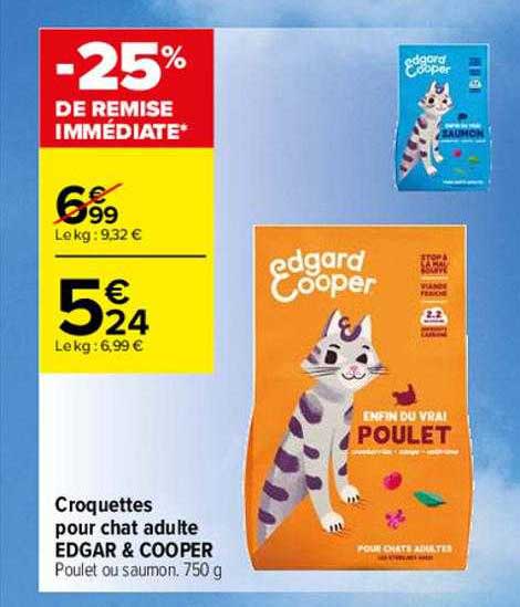croquettes pour chat adulte edgar & cooper