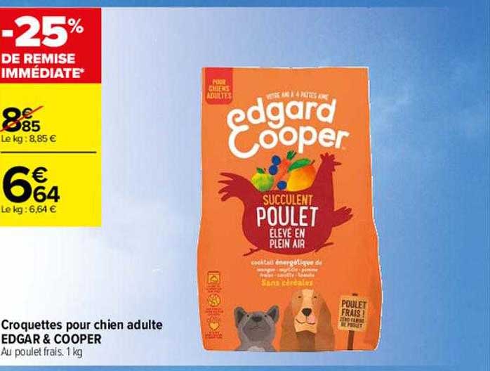 croquettes pour chien adulte edgar & cooper