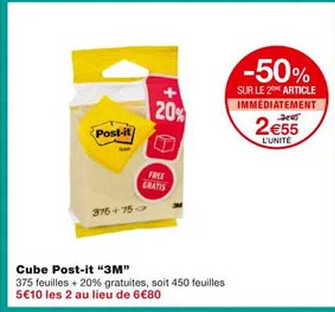 cube post-it "3m"