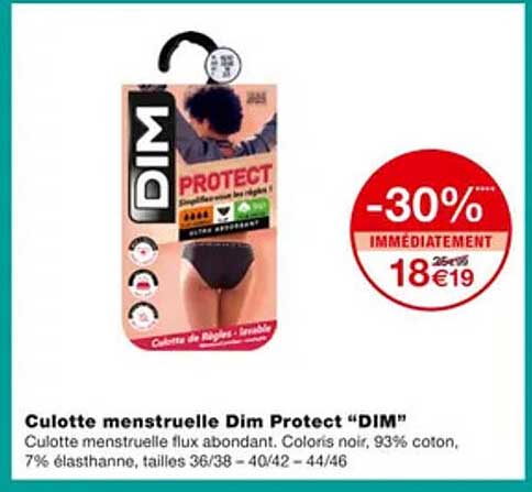 culotte menstruelle dim protect "dim"