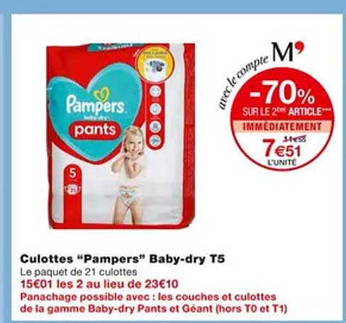 culottes "pampers" baby-dry t5