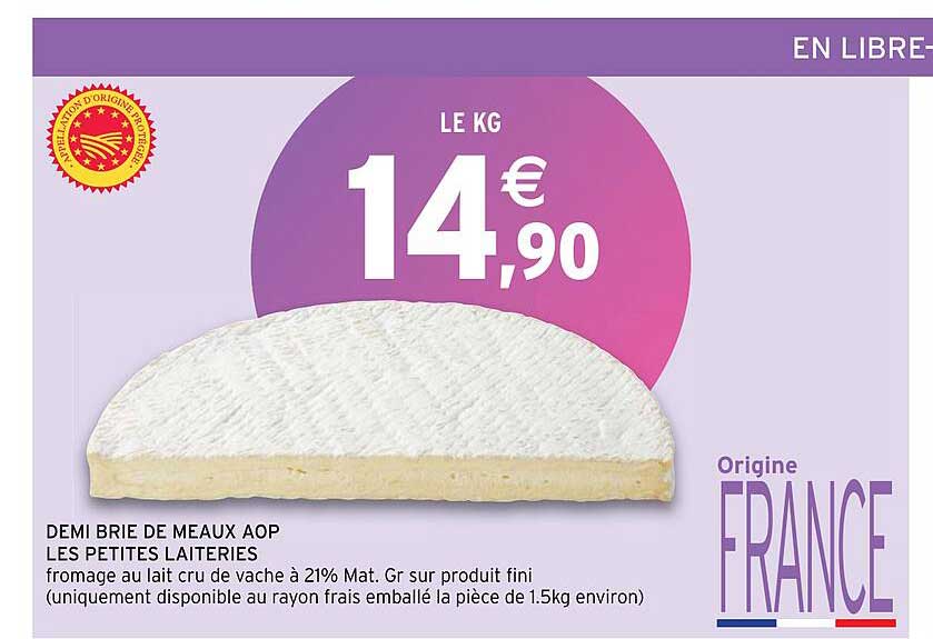 demi brie de meaux aop les petites laiteries