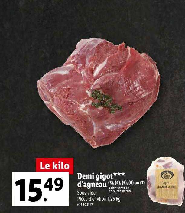 demi gigot d'agneau