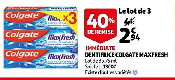 Dentifrice Colgate Maxfresh
