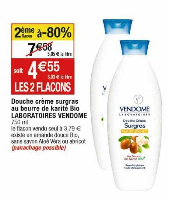 douche crème surgras au beurre de karité bio laboratoires vendome