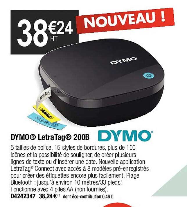 dymo letra tag 200b