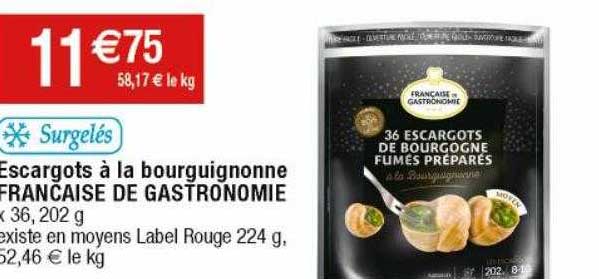 escargots à la bourguignonne française de gastronomie