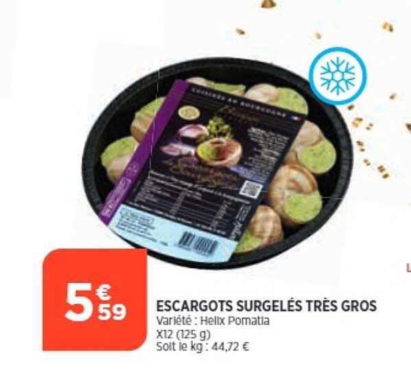 Escargots Surgelés Très Gros
