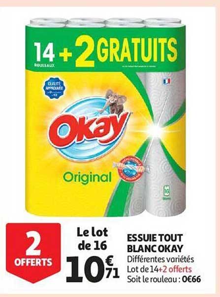 essuie tout blanc okay