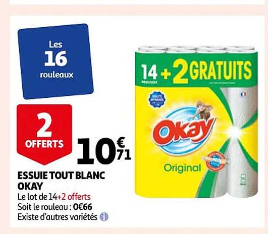 essuie tout blanc okay