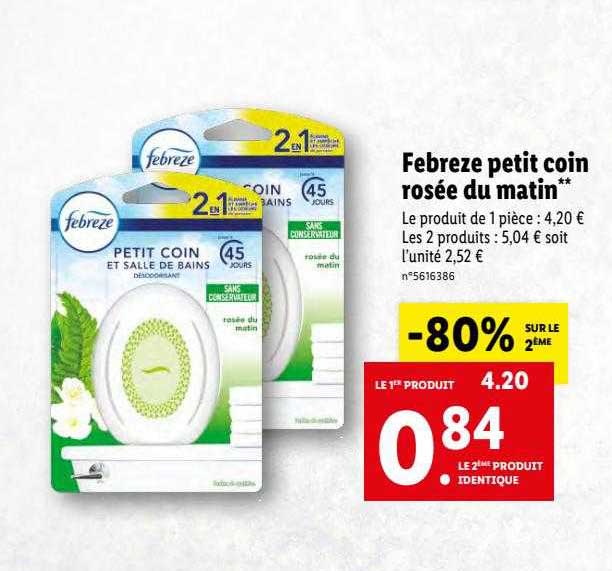 febreze petit coin rosée du matin