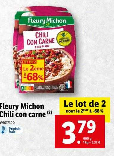 fleury michon chili con carne