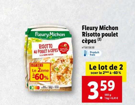 fleury michon risotto poulet cèpes