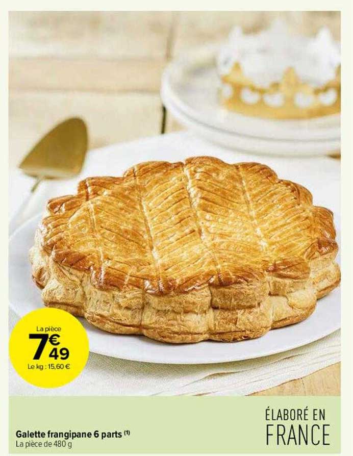 galette frangipane 6 parts