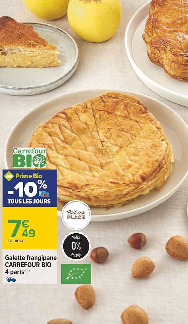 galette frangipane carrefour bio 4 parts