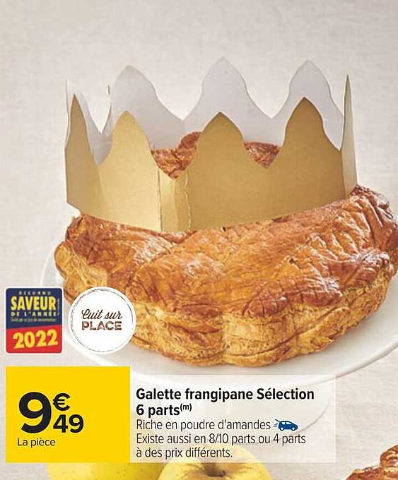 galette frangipane sélection 6 parts