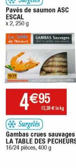 gambas crues sauvages la table des pêcheurs