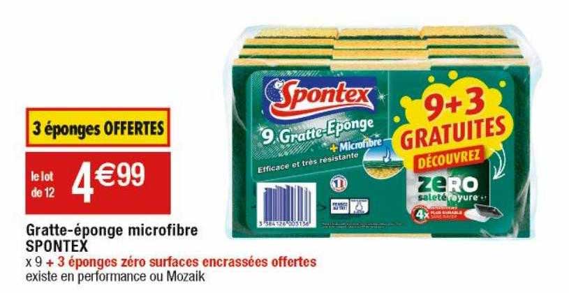Gratte-éponge Microfibre Spontex