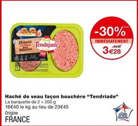 haché de veau façon bouchère "tendriade"
