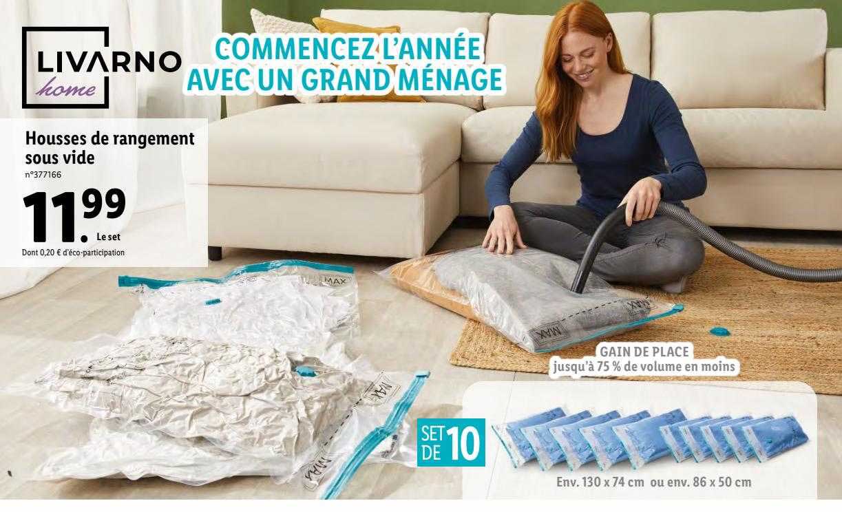 Housses De Rangement Sous Vide Livarno Home