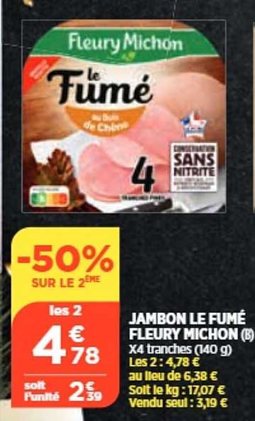 jambon le fumé fleury michon